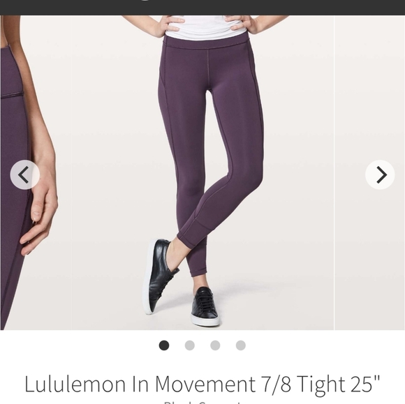 Lululemon athletica In Movement 7/8 Tight Leggings - Purple SIZE 6 - Picture 1 of 7